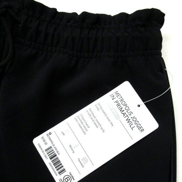 NWT Athleta Metropolis Jogger in Black Primatwill Oversized High Rise Pants 0 - Picture 3 of 6